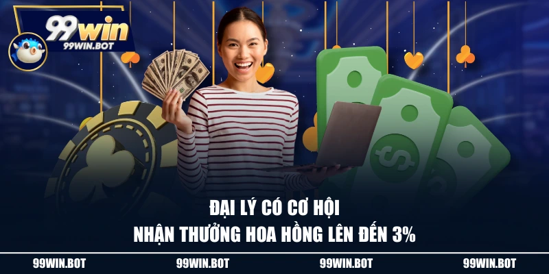 Hợp Tác Đại Lý 99WIN Hiệu Quả, Thu Nhập Không Giới Hạn 2 Đại lý có cơ hội nhận thưởng hoa hồng lên đến 3%
